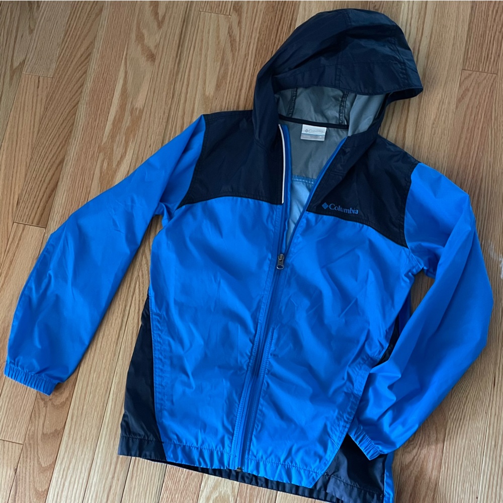 Columbia boys hooded jacket size 10-12 medium blue